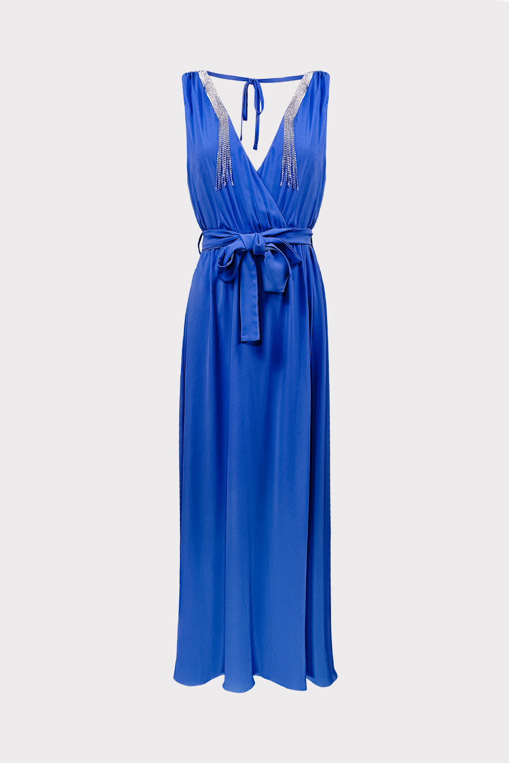 Abito midi con dettaglio strass