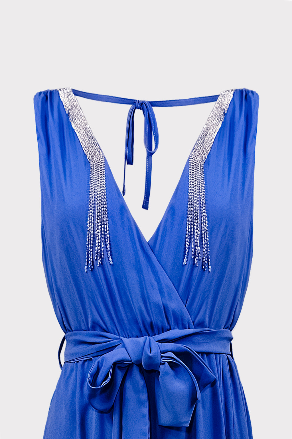 Abito midi con dettaglio strass
