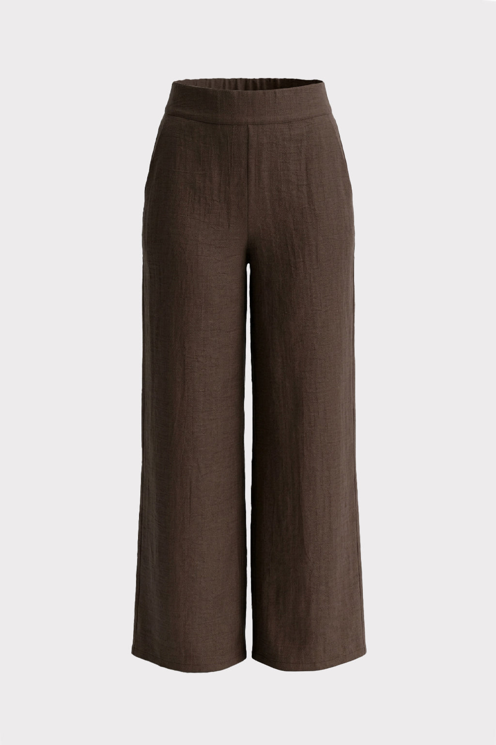 Pantalone palazzo misto lino