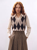 Gilet rombi misto mohair