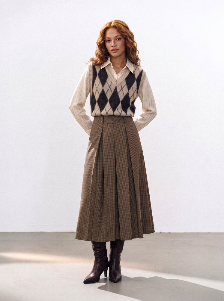 Gilet rombi misto mohair