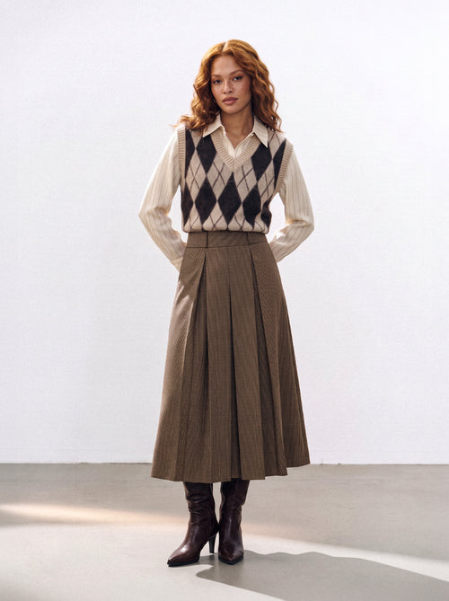 Gilet rombi misto mohair
