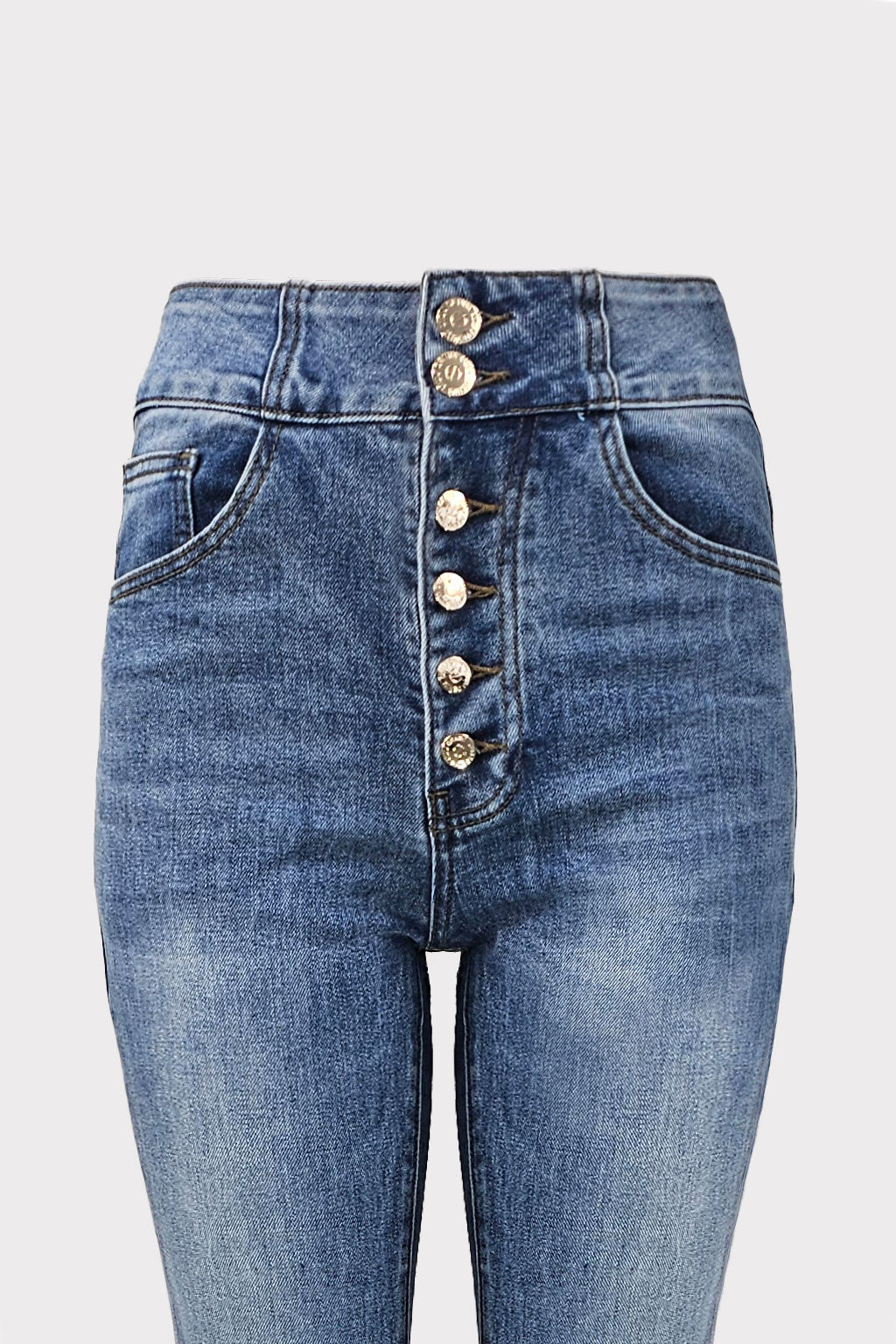 Jeans flare a vita alta