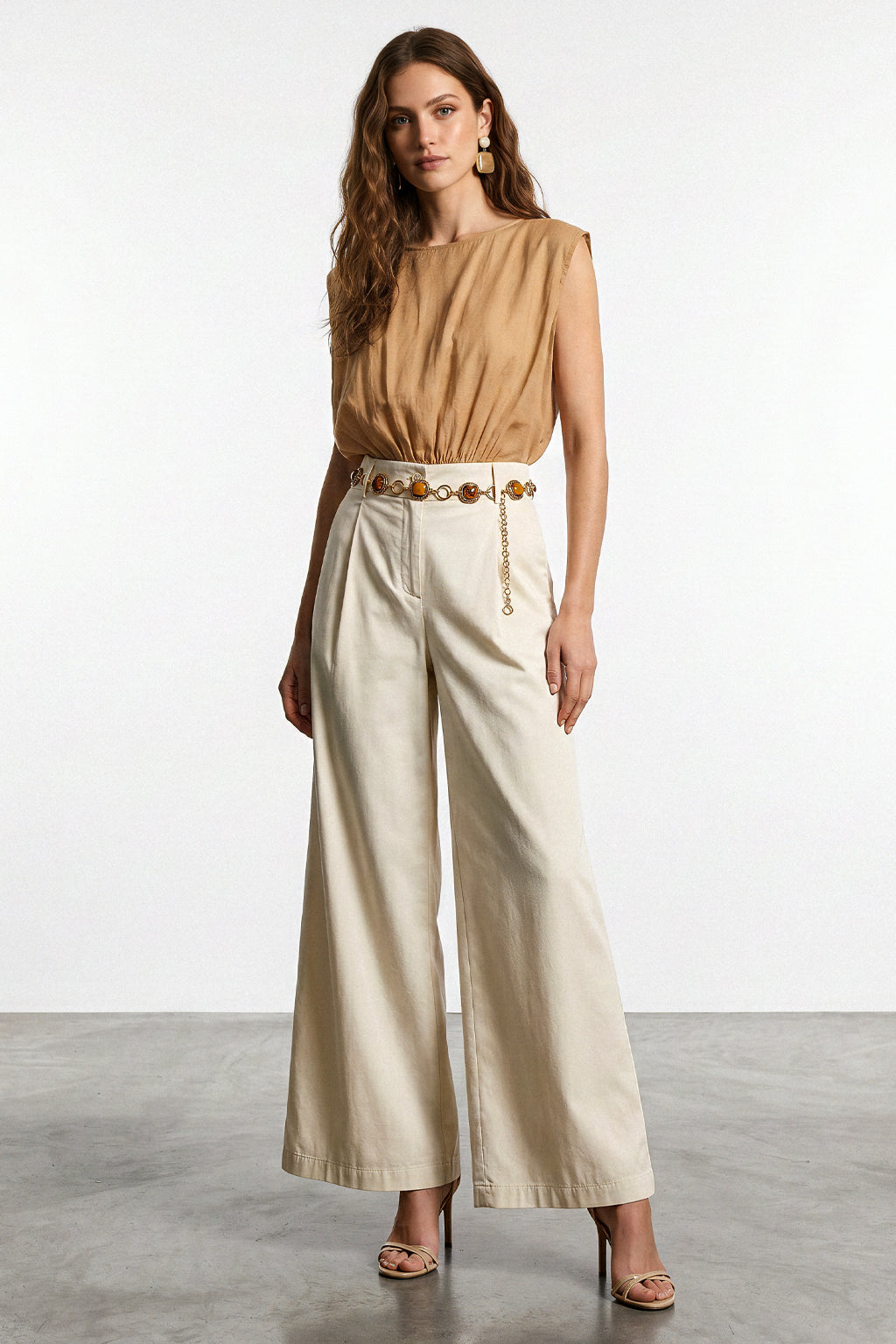 Blusa crop dettaglio drappeggio