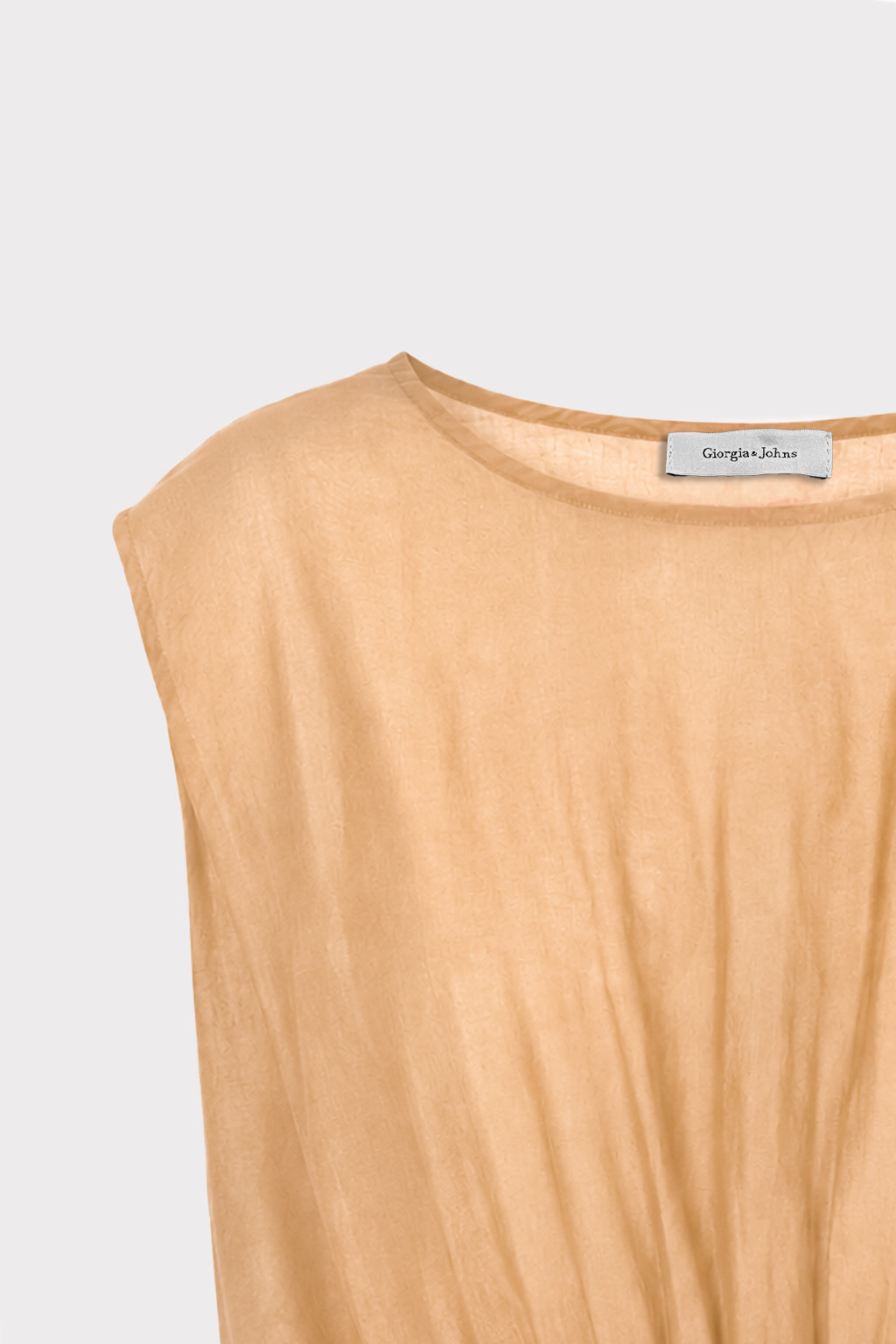 Blusa crop dettaglio drappeggio