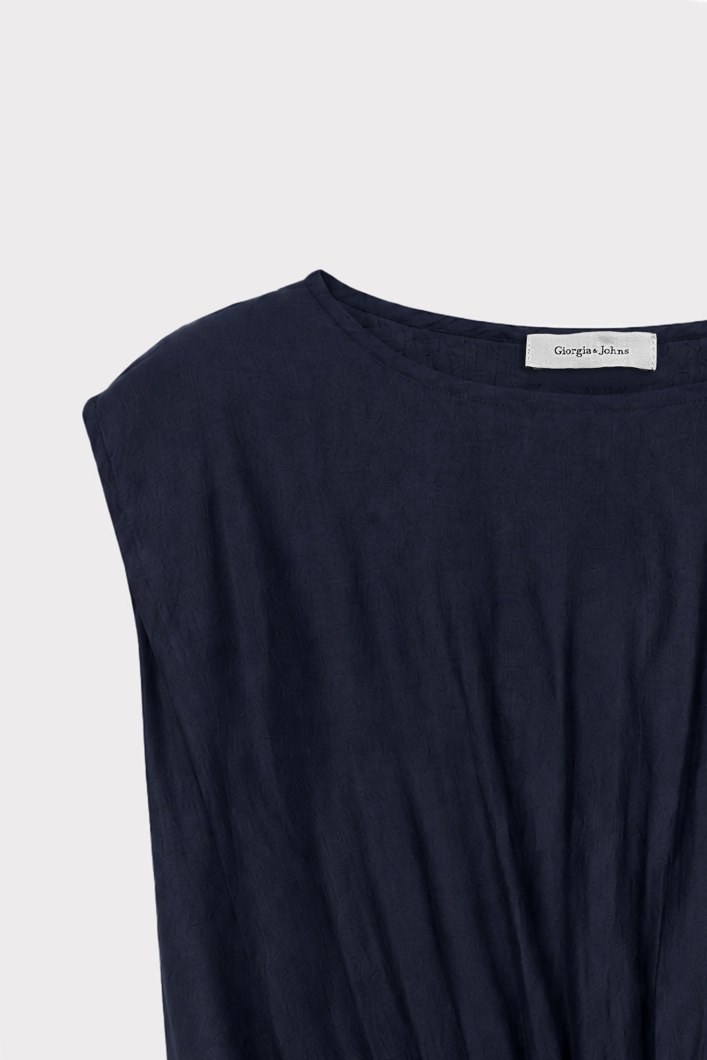Blusa crop dettaglio drappeggio