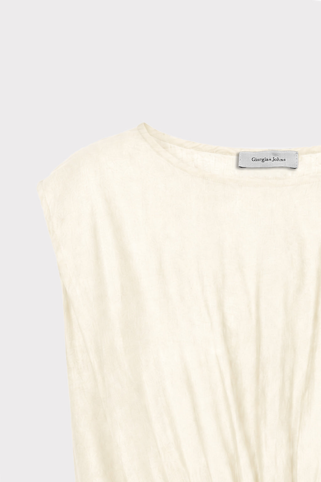 Blusa crop dettaglio drappeggio