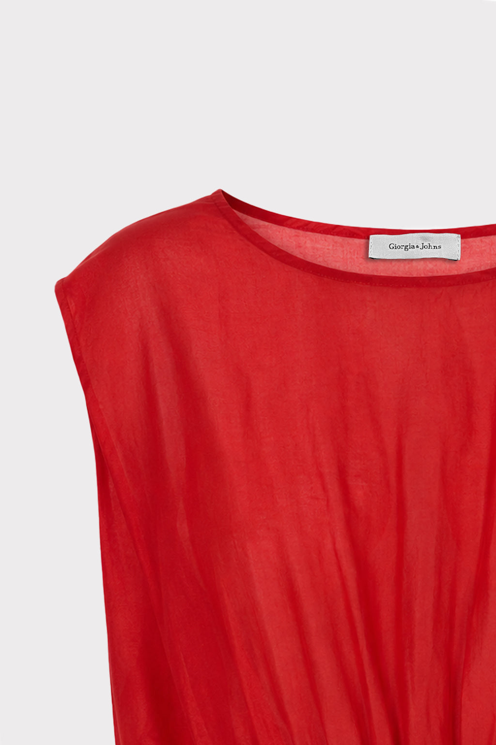 Blusa crop dettaglio drappeggio