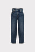 Jeans cropped gamba dritta