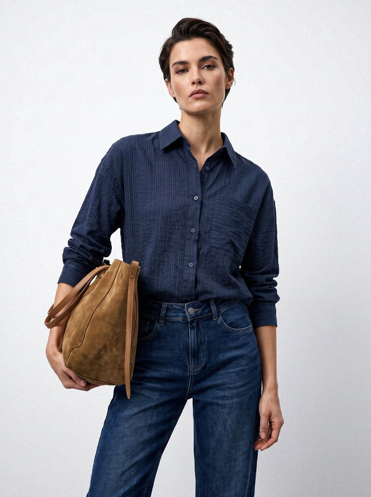 Camicia over micro-riga