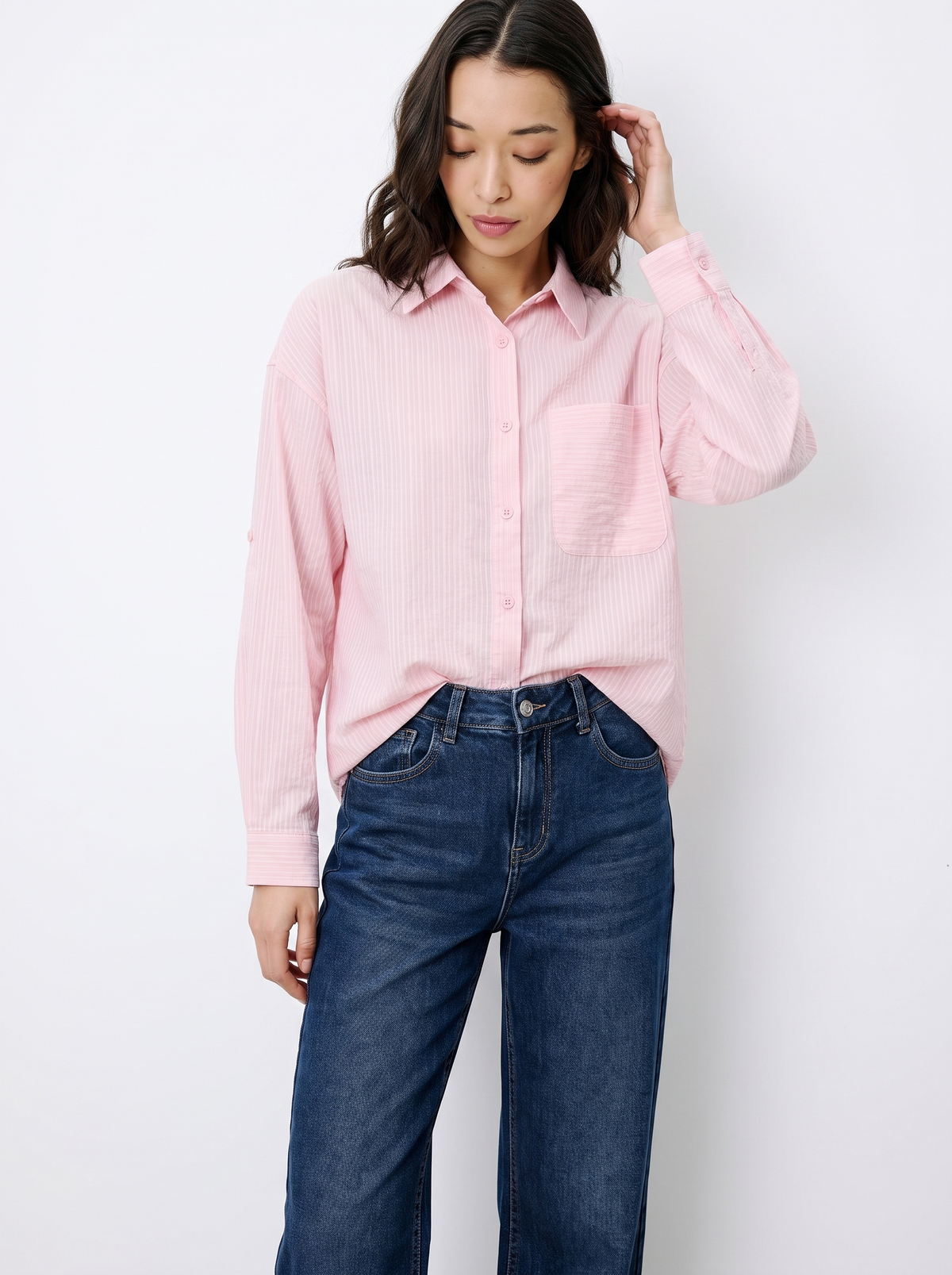Camicia over micro-riga