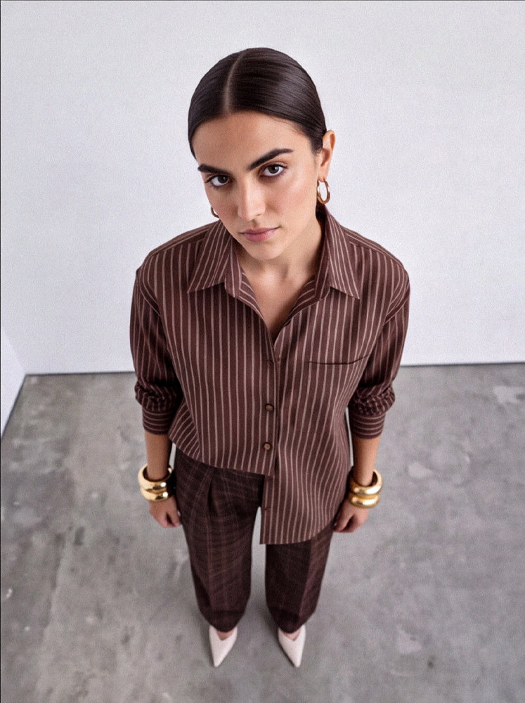 Camicia over rigata