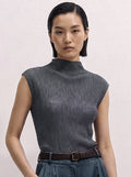 Top collo alto asimmetrico