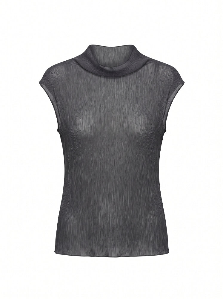 Top collo alto asimmetrico