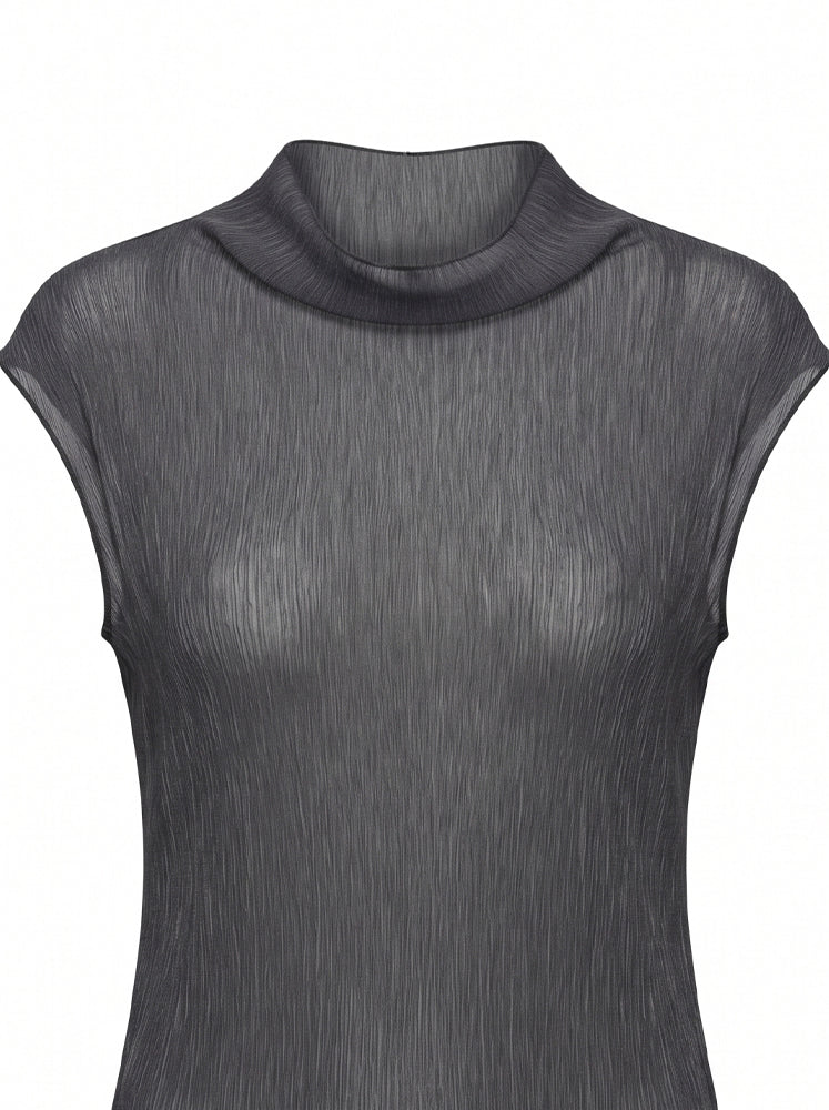 Top collo alto asimmetrico