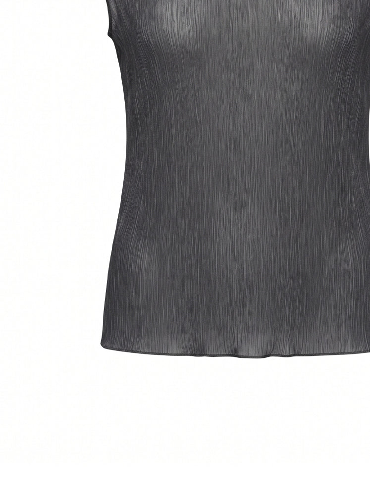 Top collo alto asimmetrico