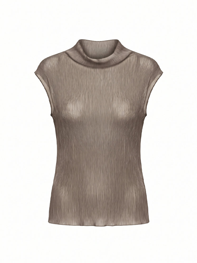 Top collo alto asimmetrico