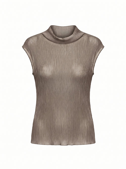 Top collo alto asimmetrico
