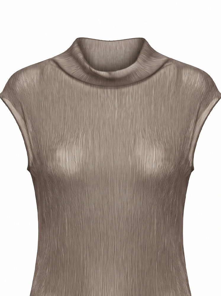 Top collo alto asimmetrico