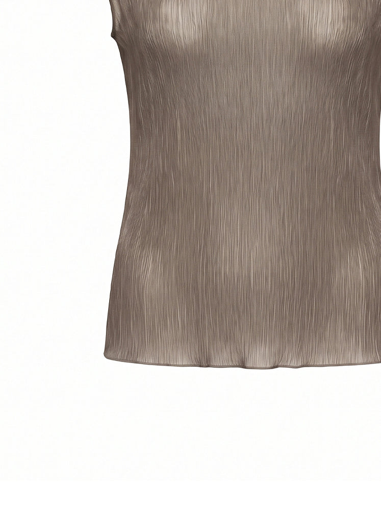 Top collo alto asimmetrico