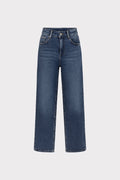 Jeans a gamba larga vita alta