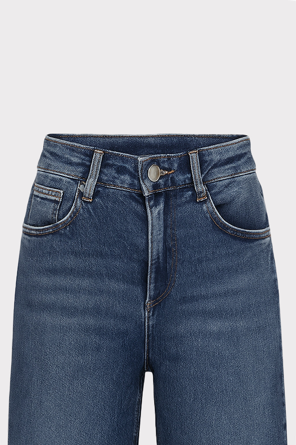 Jeans a gamba larga vita alta