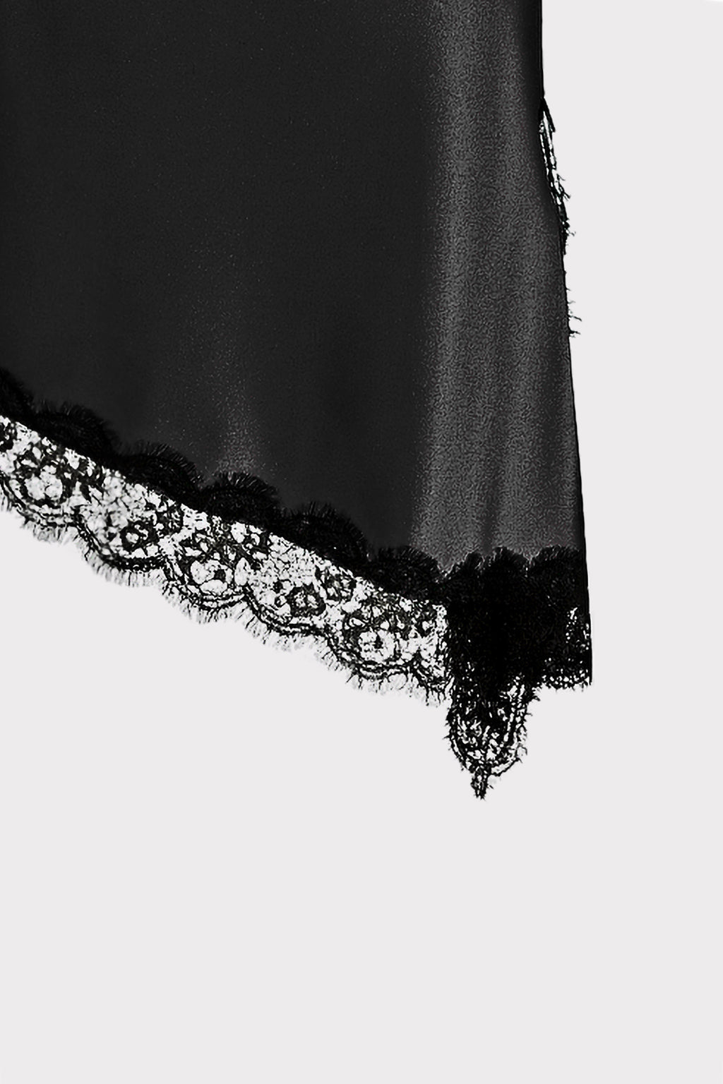 Abito slip dress in satin con pizzo