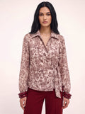 Blusa a portafoglio stampa floreale