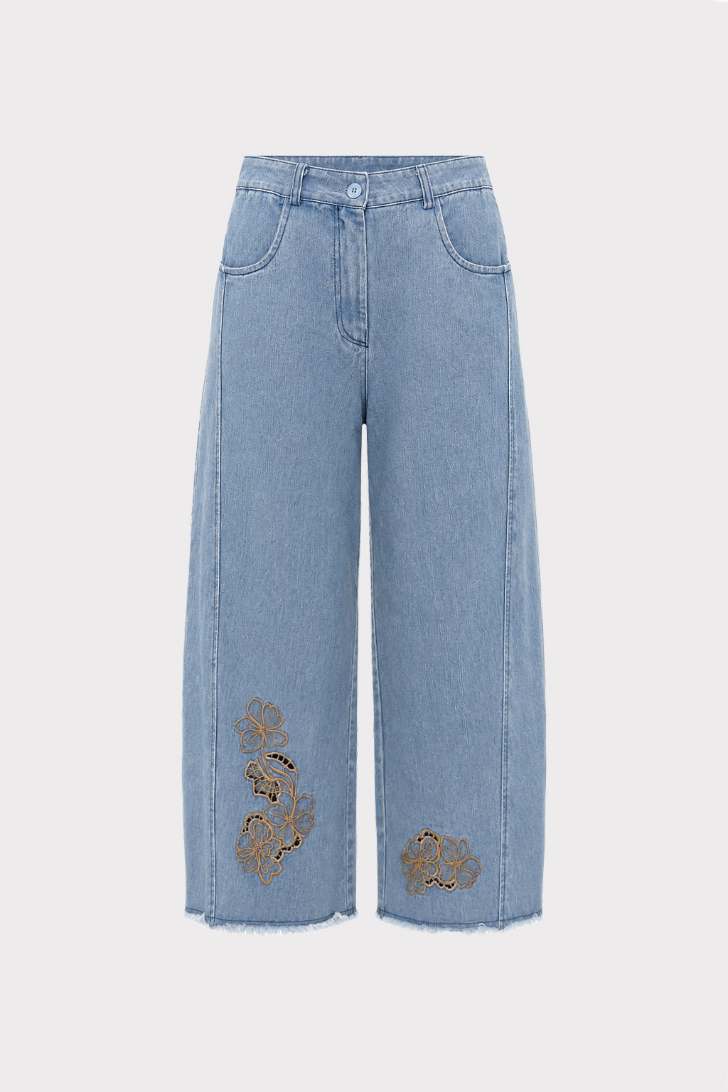 Jeans balloon con ricami