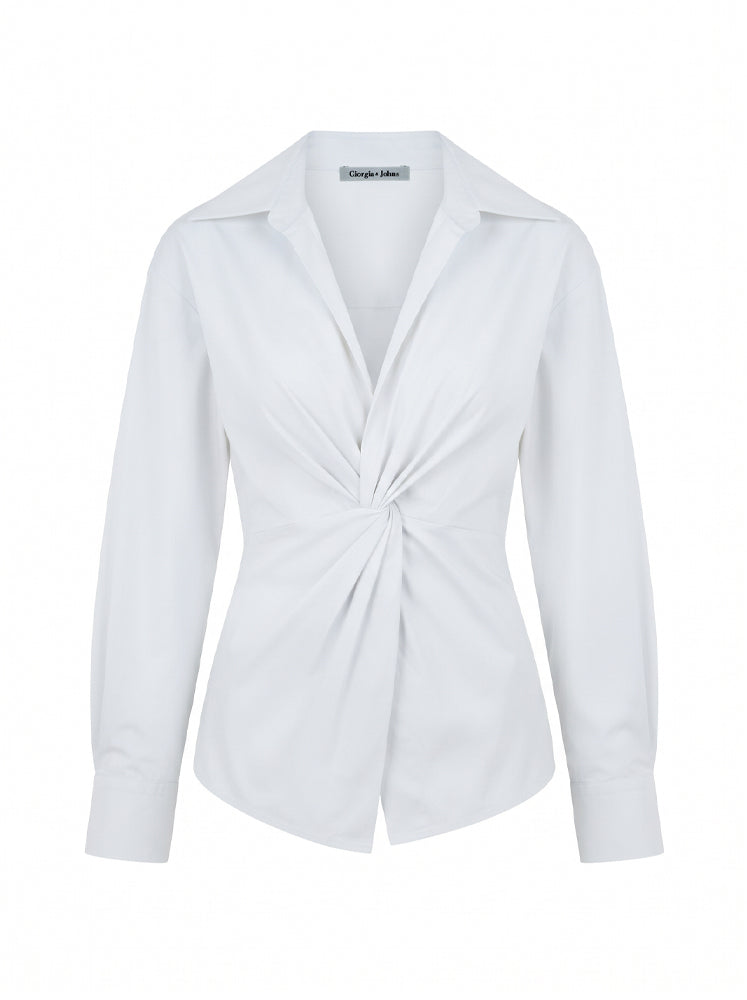 Camicia incrociata con nodo
