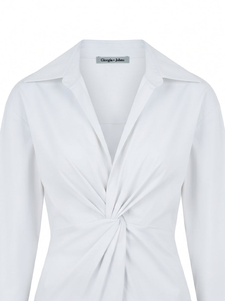 Camicia incrociata con nodo