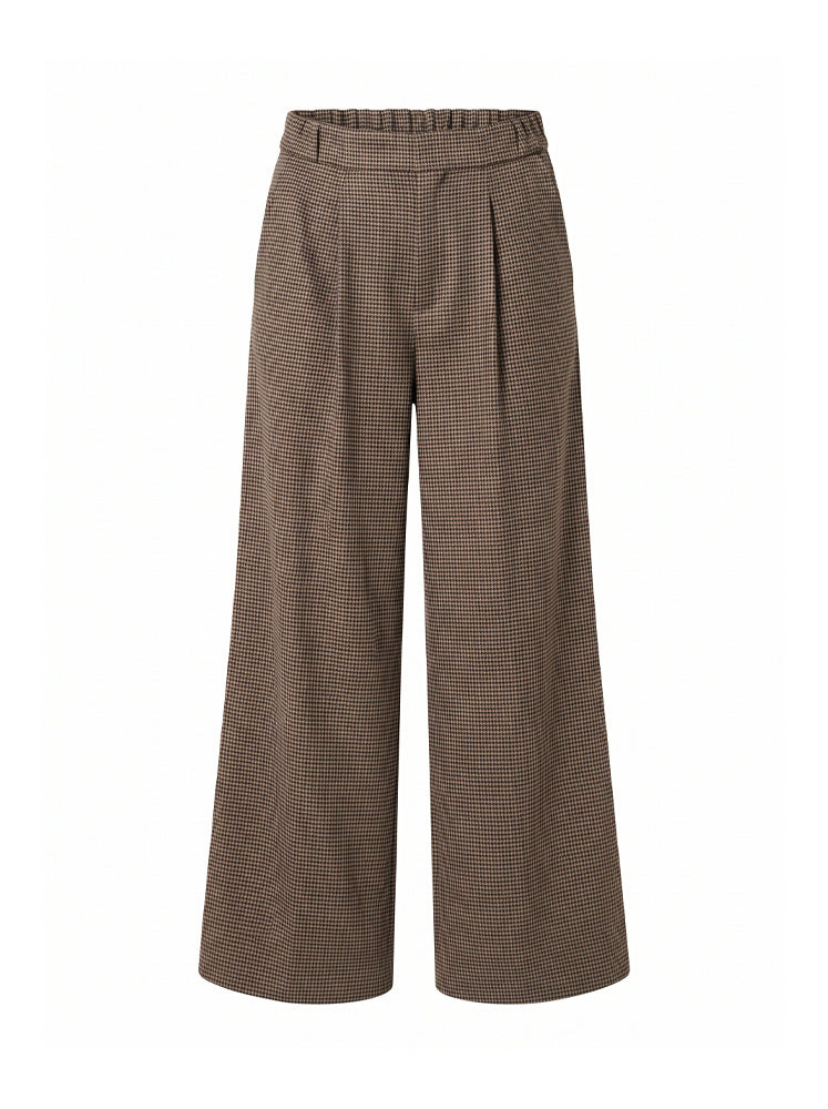 Pantaloni palazzo Pied de Poule