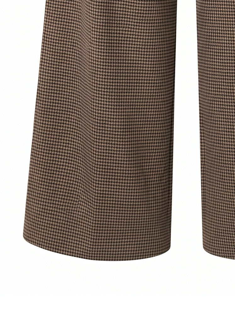 Pantaloni palazzo Pied de Poule