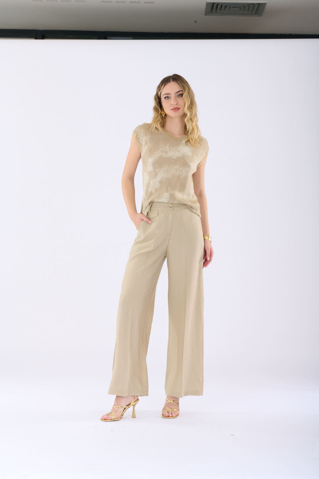 Pantalone increspato