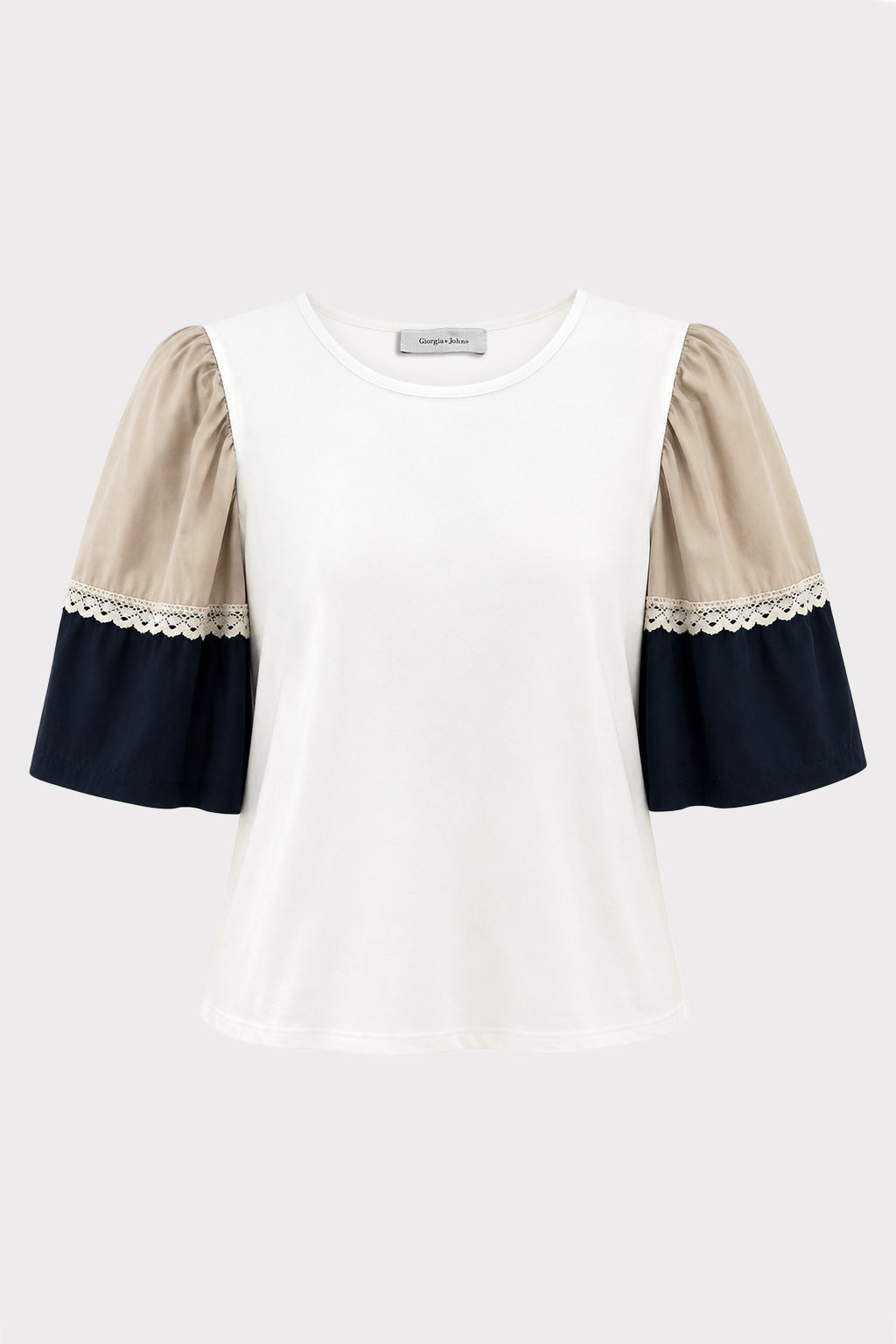 T shirt maniche color block