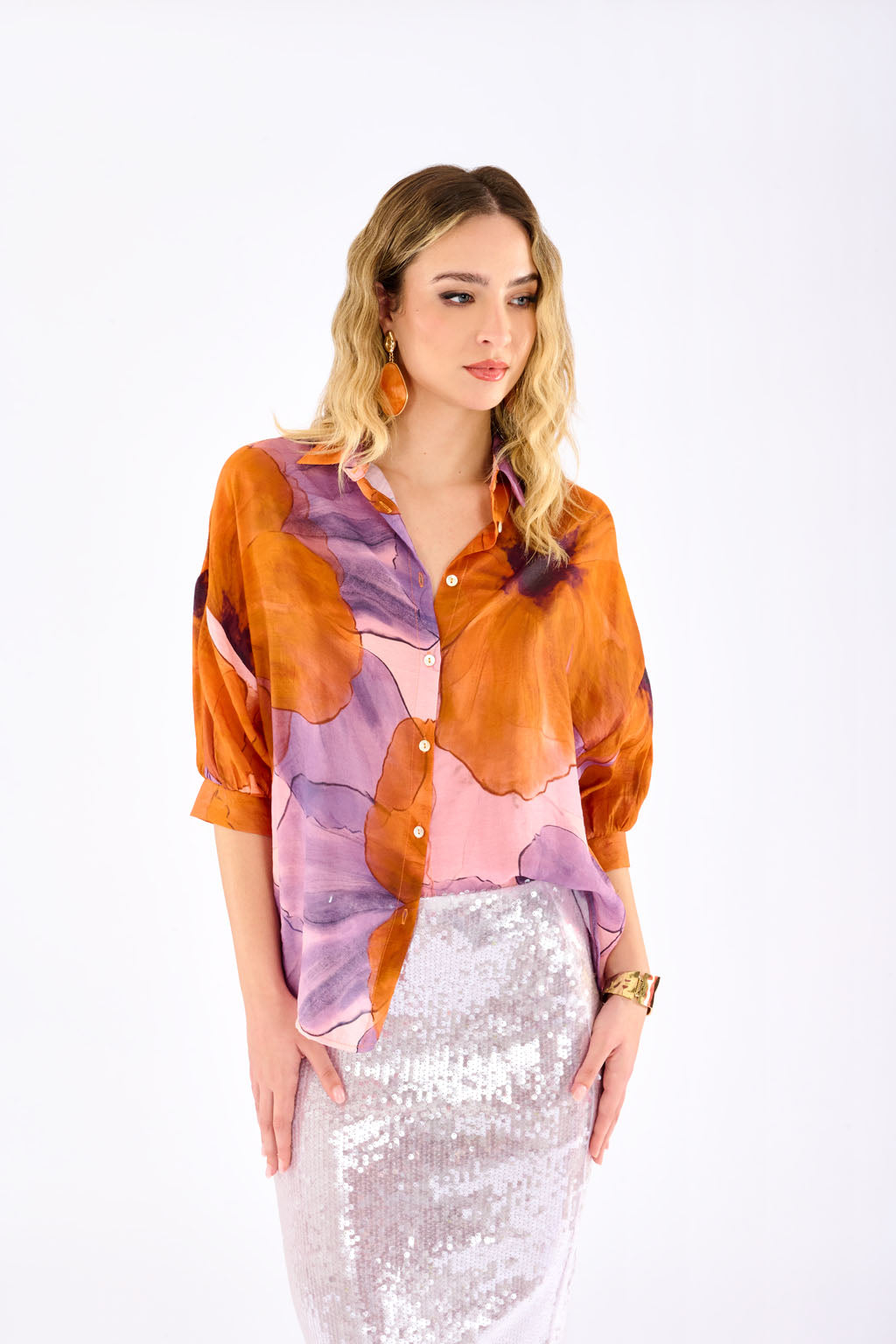 Camicia stampa floreale