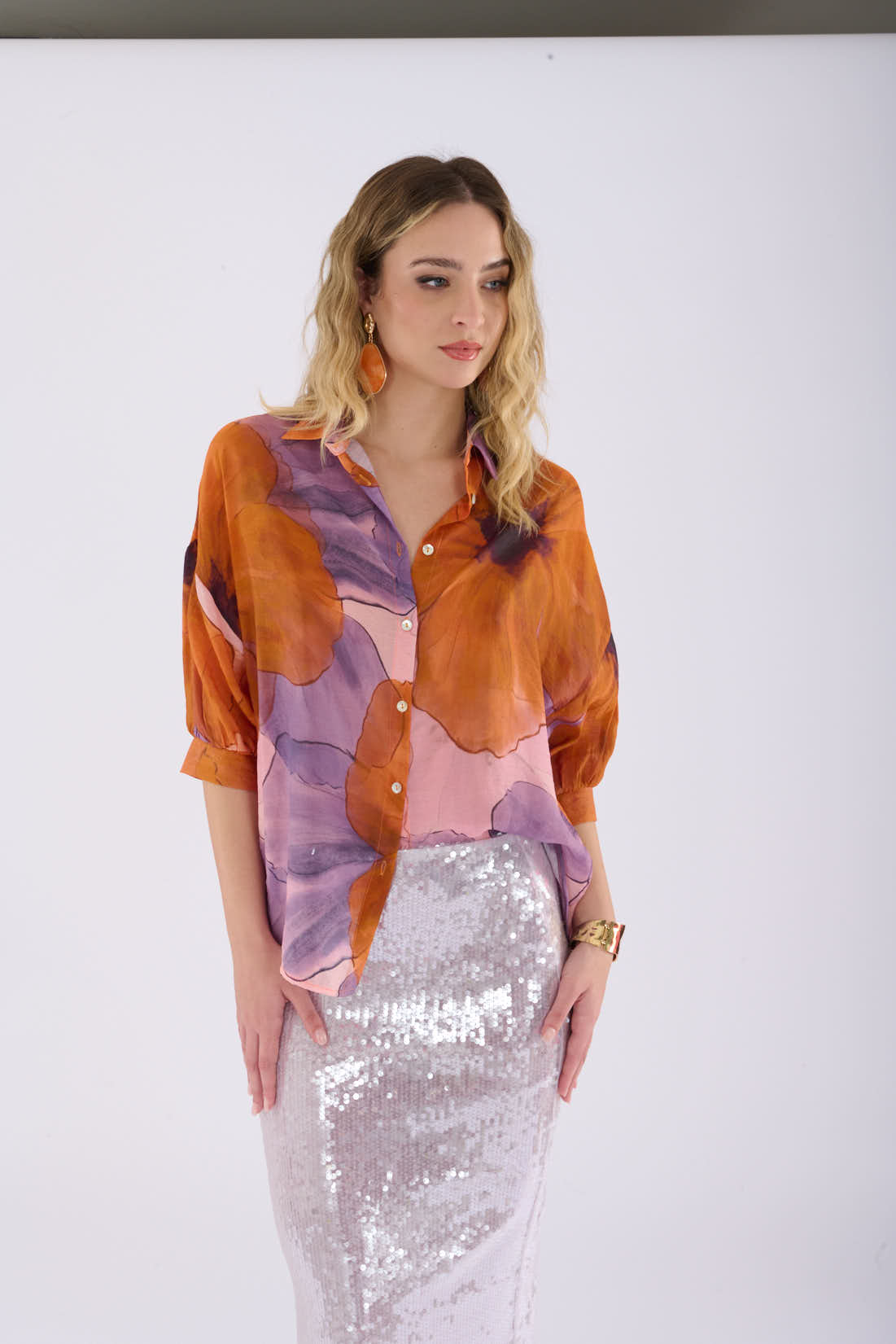 Camicia stampa floreale