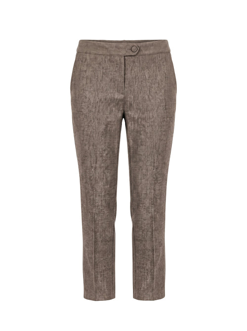 Pantaloni tessuto puntinato