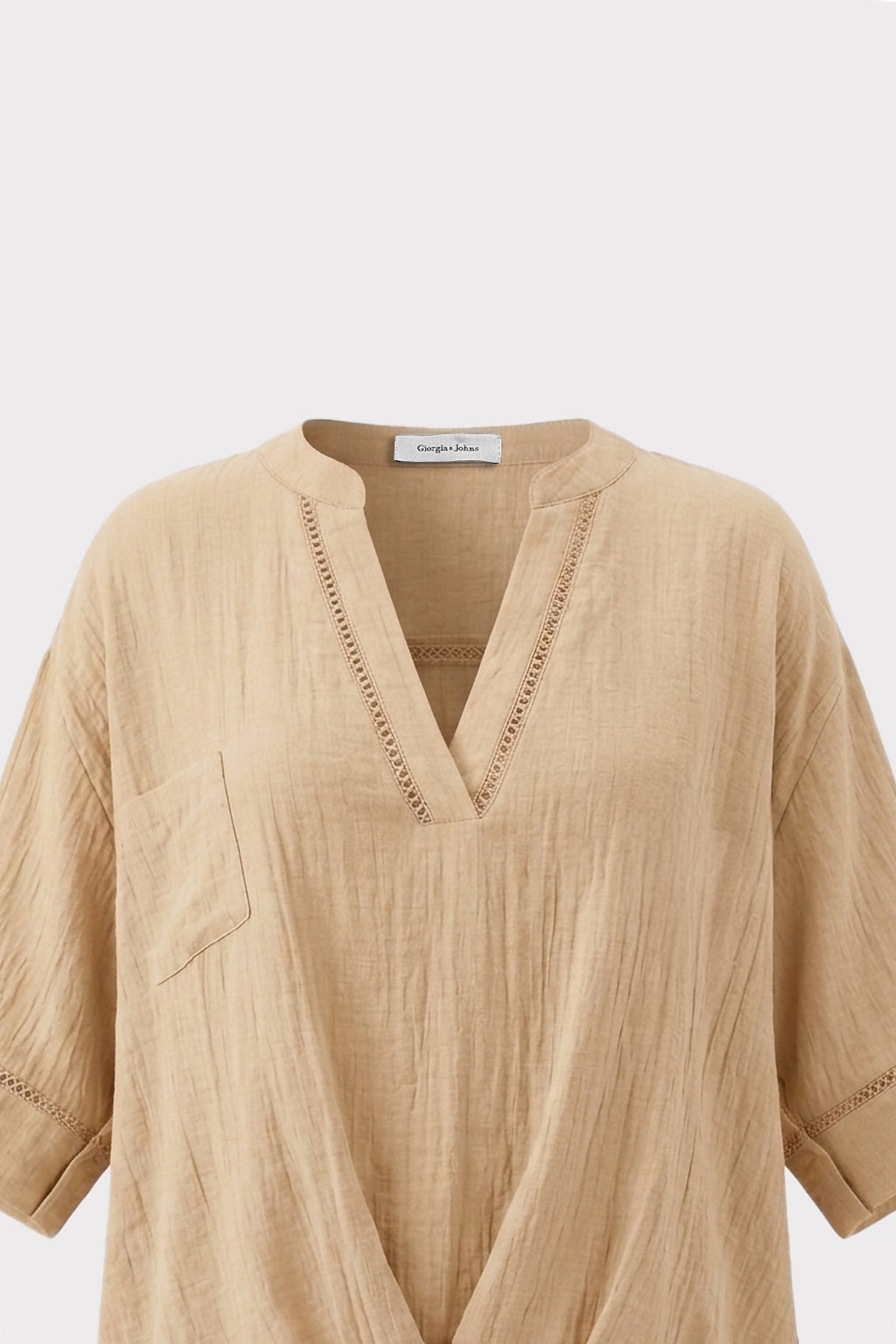 Blusa con inserti crochet