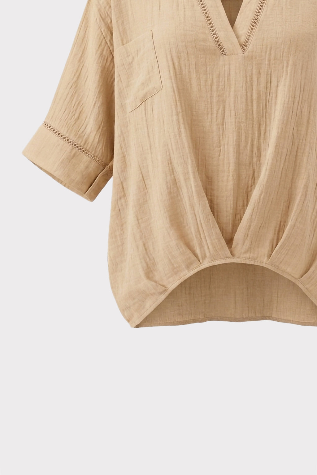 Blusa con inserti crochet