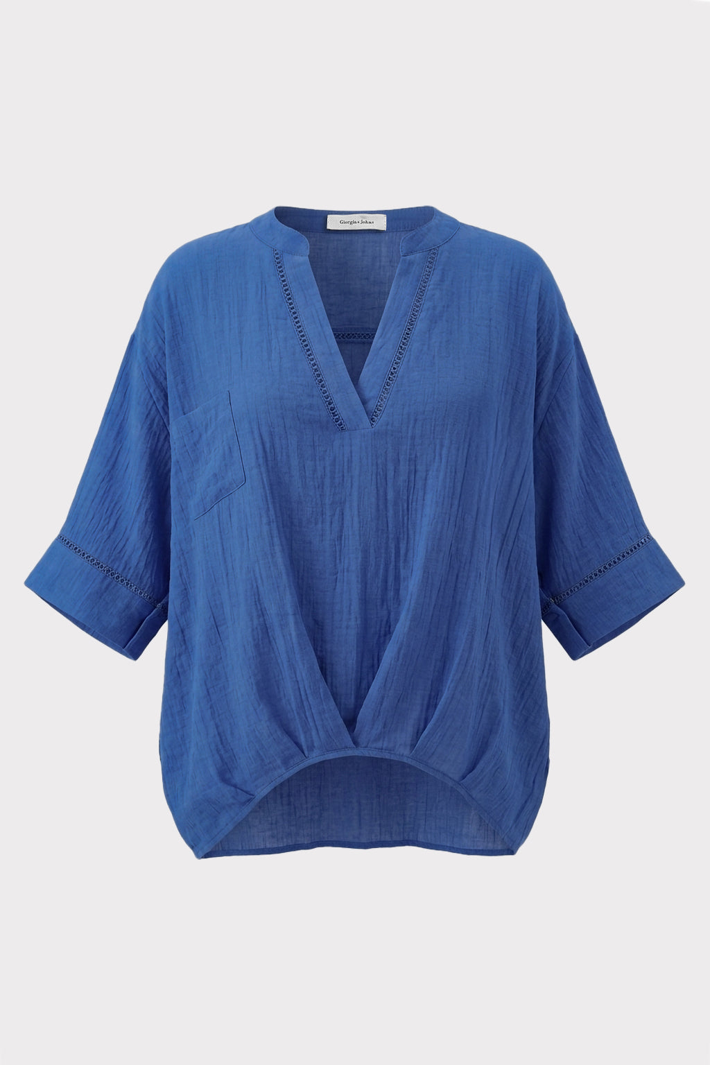 Blusa con inserti crochet