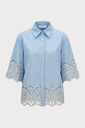 Camicia con ricami sangallo