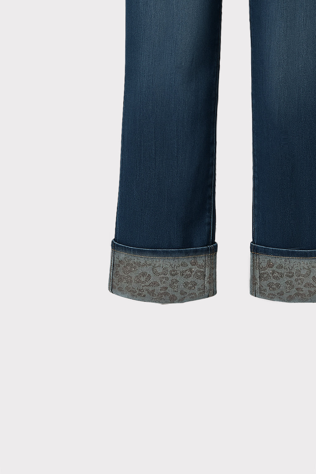 Jeans con risvolto stampato