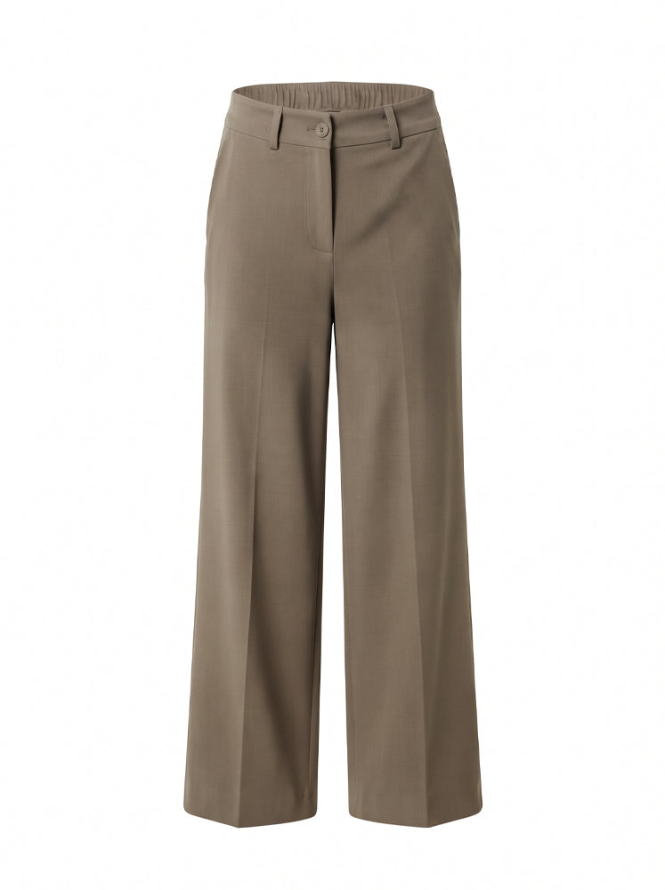 Pantaloni gamba ampia mano lana