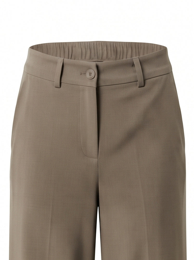 Pantaloni gamba ampia mano lana
