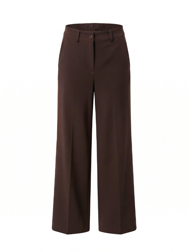 Pantaloni gamba ampia mano lana