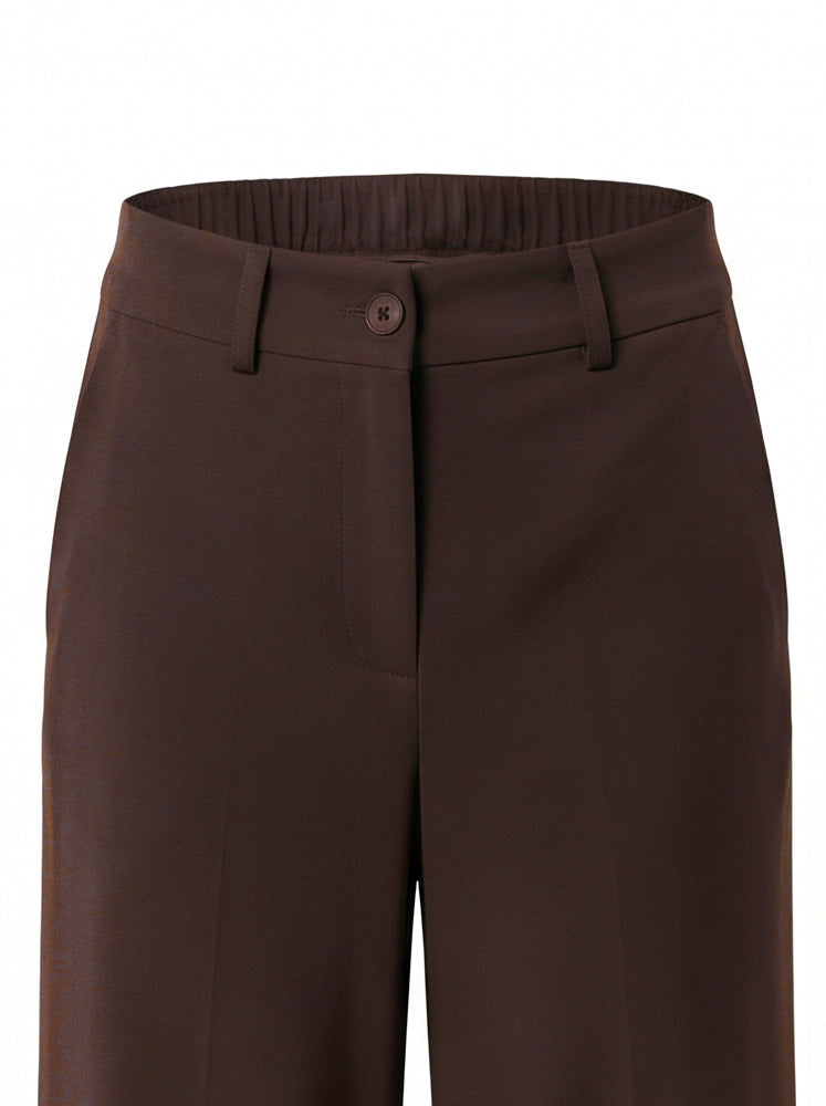 Pantaloni gamba ampia mano lana