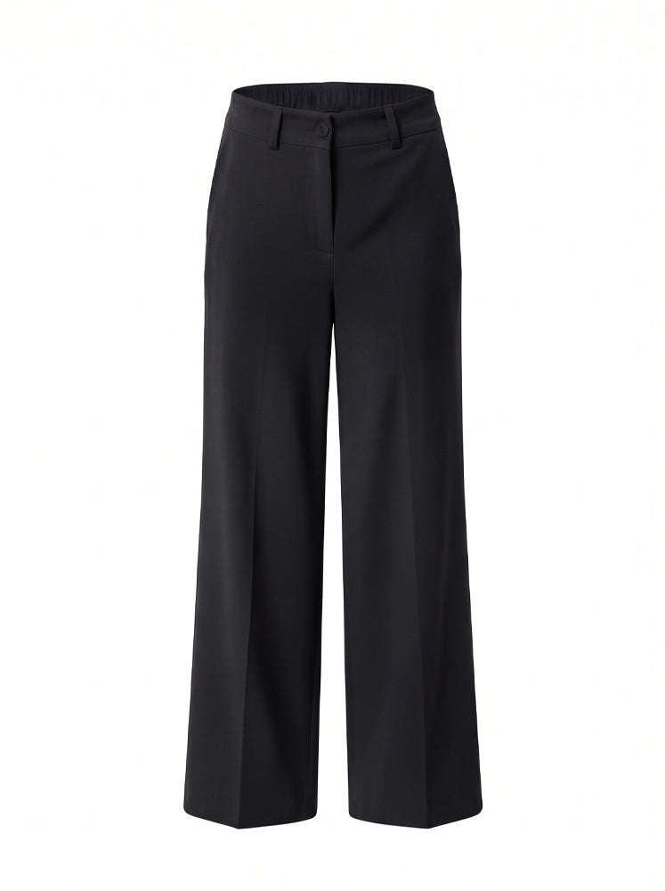Pantaloni gamba ampia mano lana