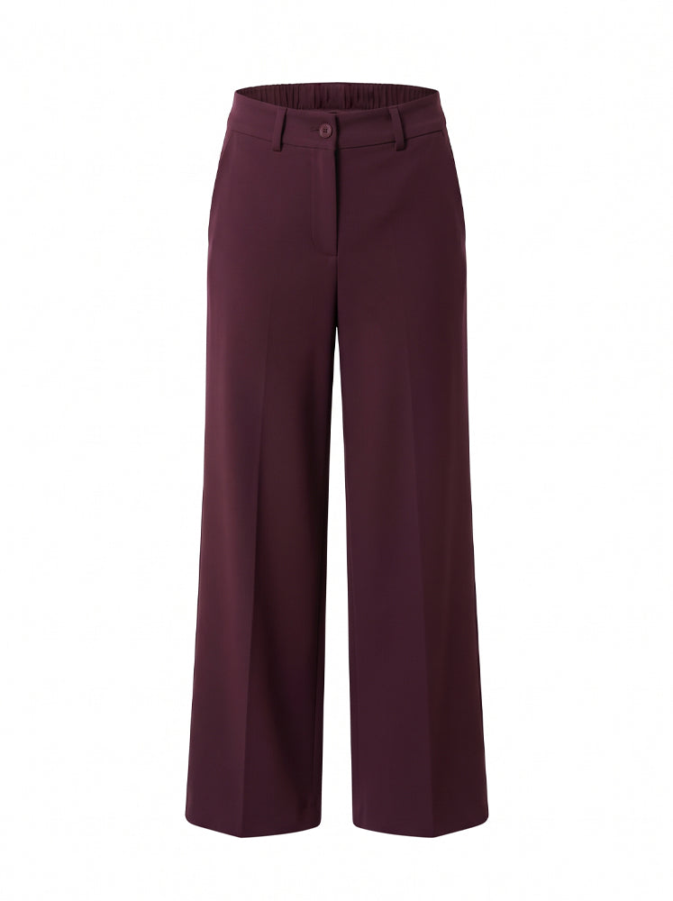 Pantaloni gamba ampia mano lana
