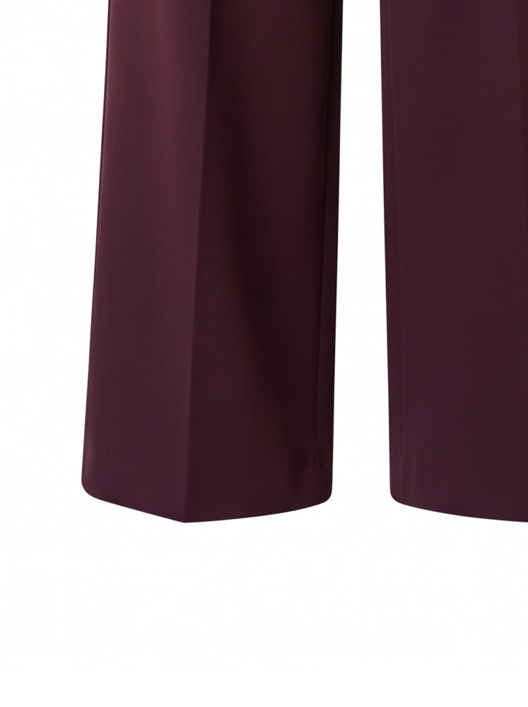 Pantaloni gamba ampia mano lana